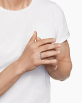 Cable Band Ring in 18K White Gold, 5mm